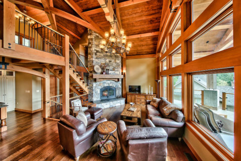Chateau Corina, Sunshine Coast, BC. Timberwork by Kettle River Timberworks.