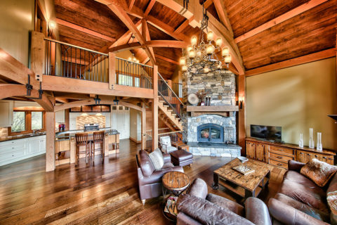 Chateau Corina, Sunshine Coast, BC. Timberwork by Kettle River Timberworks.