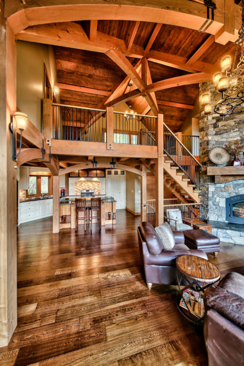 Chateau Corina, Sunshine Coast, BC. Timberwork by Kettle River Timberworks.