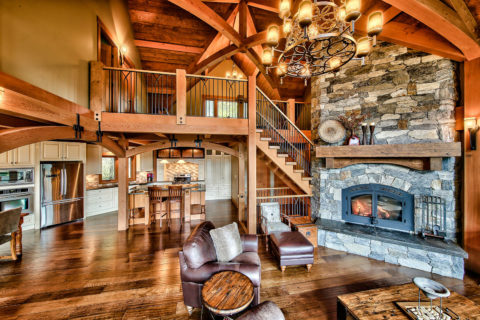 Chateau Corina, Sunshine Coast, BC. Timberwork by Kettle River Timberworks.