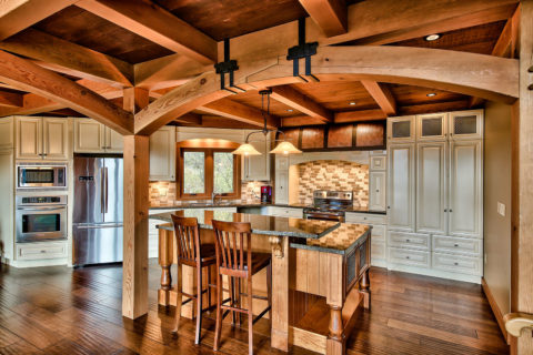 Chateau Corina, Sunshine Coast, BC. Timberwork by Kettle River Timberworks.