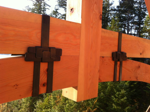 Chateau Corina, Sunshine Coast, BC. Timberwork by Kettle River Timberworks.