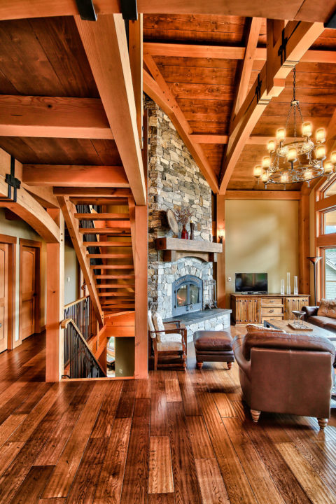 Chateau Corina, Sunshine Coast, BC. Timberwork by Kettle River Timberworks.