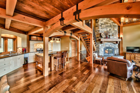 Chateau Corina, Sunshine Coast, BC. Timberwork by Kettle River Timberworks.