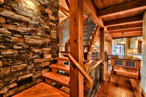 Chateau Corina, Sunshine Coast, BC. Timberwork by Kettle River Timberworks.