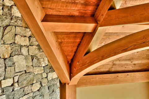 Chateau Corina, Sunshine Coast, BC. Timberwork by Kettle River Timberworks.
