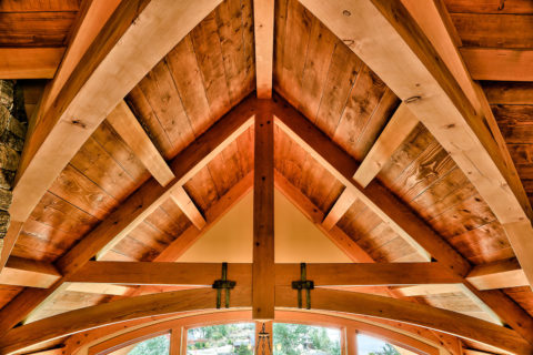 Chateau Corina, Sunshine Coast, BC. Timberwork by Kettle River Timberworks.