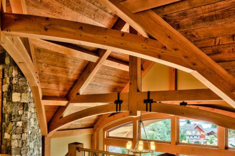 Chateau Corina, Sunshine Coast, BC. Timberwork by Kettle River Timberworks.