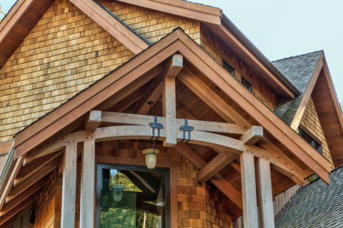 Chateau Corina, Sunshine Coast, BC. Timberwork by Kettle River Timberworks.