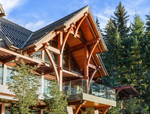 Grand Mountain Lodge, Whistler, BC. Timberwork by Kettle River Timberworks.
