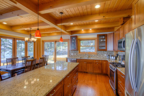 Gulf Island Vista, Sidney Island, BC. Timberwork by Kettle River Timberworks.