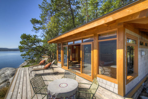 Island Getaway, Sunshine Coast, BC. Timberwork by Kettle River Timberworks.