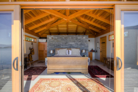 Island Getaway, Sunshine Coast, BC. Timberwork by Kettle River Timberworks.