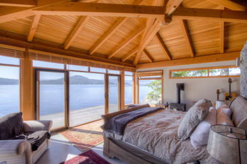 Island Getaway, Sunshine Coast, BC. Timberwork by Kettle River Timberworks.
