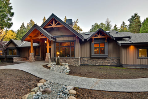 Exterior of Rancher Reno. Timberwork by Kettle River Timberworks.