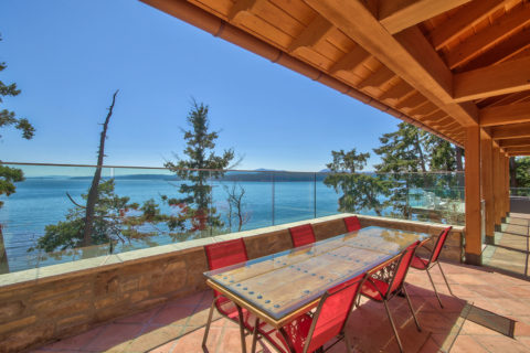 West Coast Tuscan, Mayne Island, BC. Timberwork by Kettle River Timberworks.
