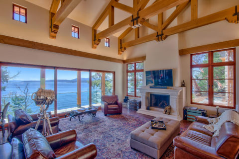 West Coast Tuscan, Mayne Island, BC. Timberwork by Kettle River Timberworks.