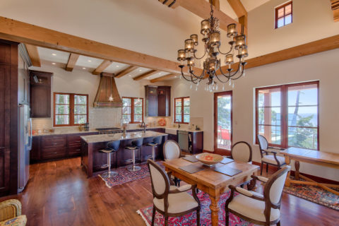 West Coast Tuscan, Mayne Island, BC. Timberwork by Kettle River Timberworks.