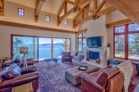 West Coast Tuscan, Mayne Island, BC. Timberwork by Kettle River Timberworks.