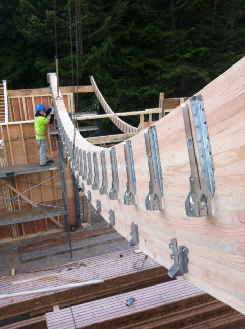Buddhist Temple, Bowen Island, BC. Timberwork by Kettle River Timberworks.